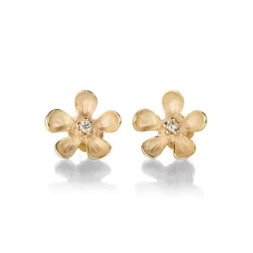 14k Large Flower Studs