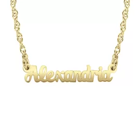 14K Solid Gold Mini Name Necklace