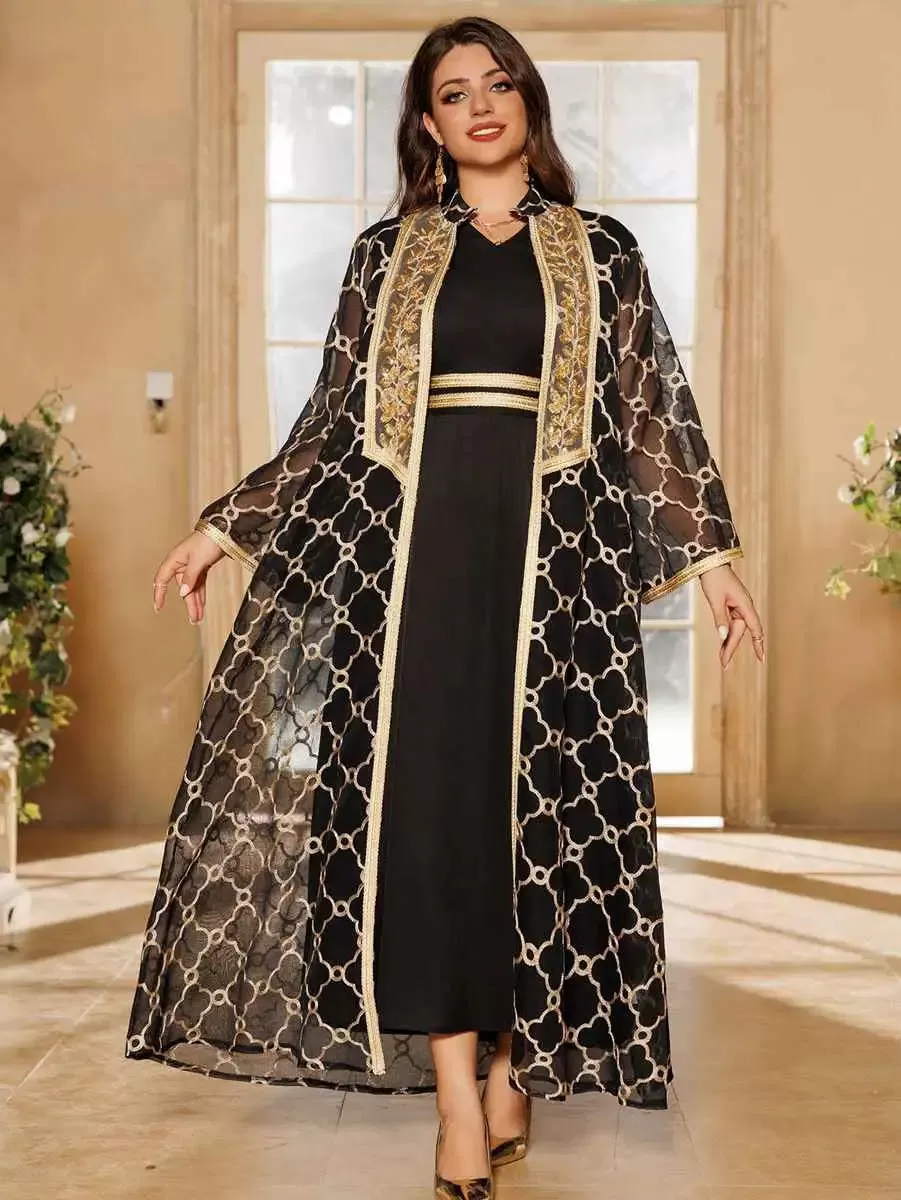 2 Pieces Set Doris Embroidery Eid Caftan Kaftan Dress