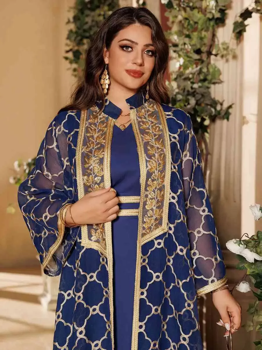 2 Pieces Set Doris Embroidery Eid Caftan Kaftan Dress