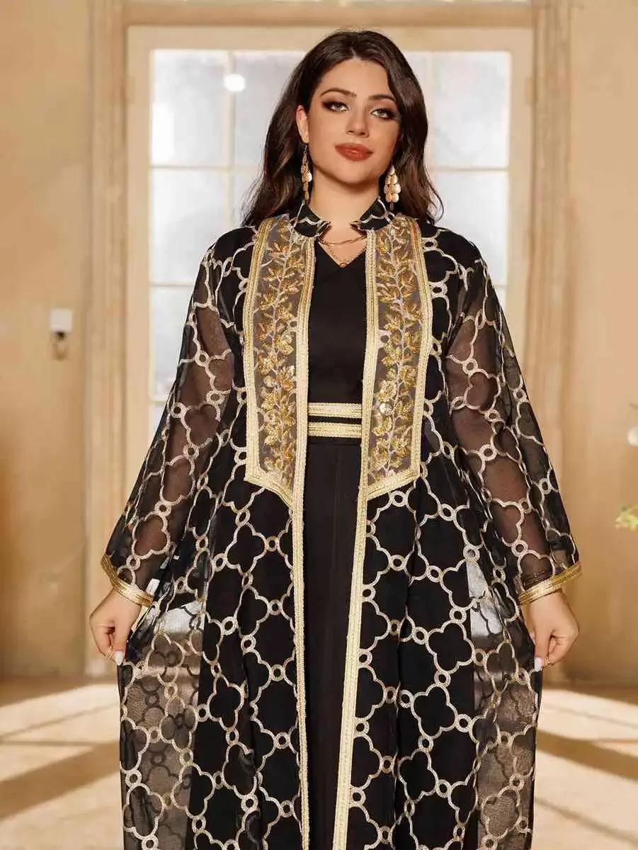 2 Pieces Set Doris Embroidery Eid Caftan Kaftan Dress