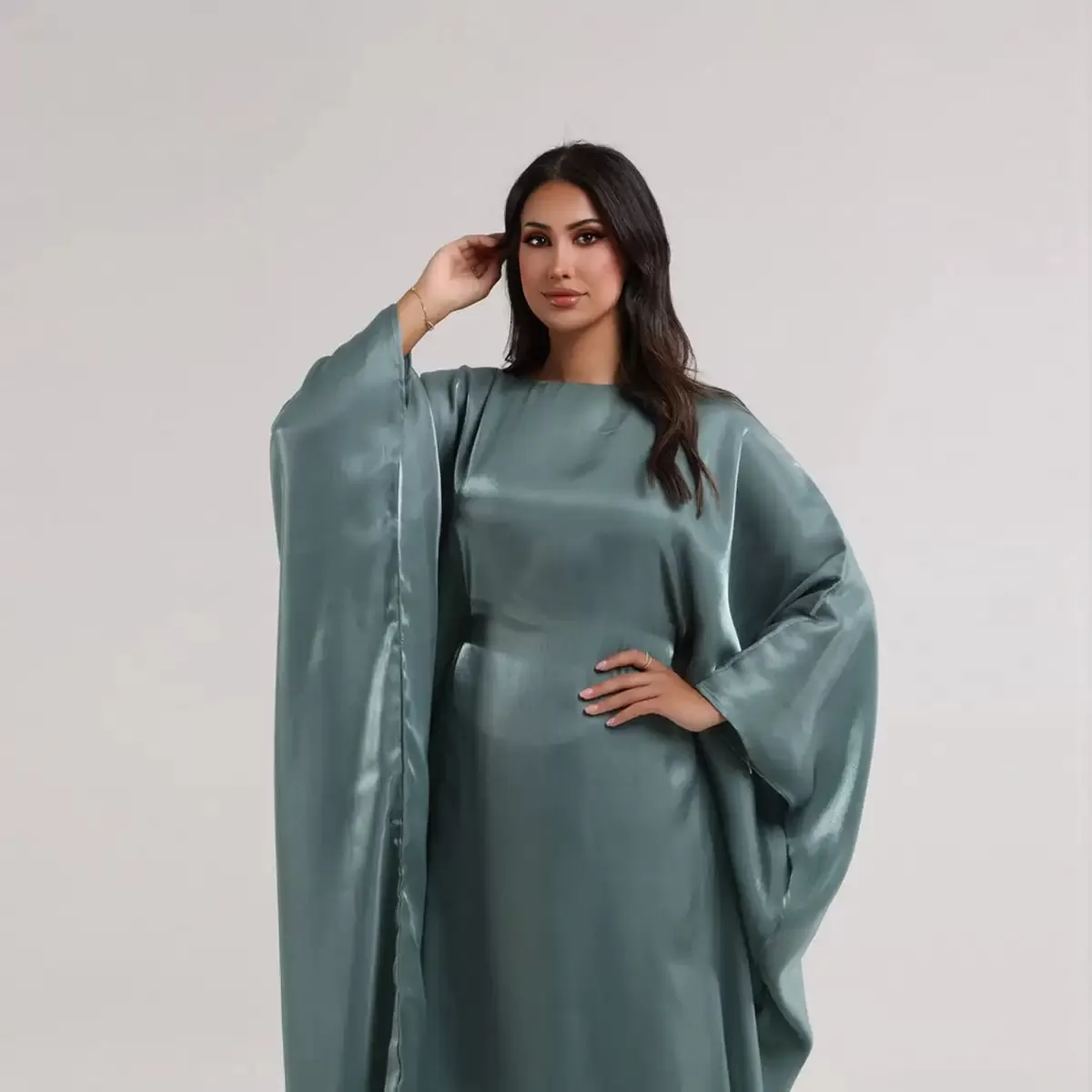 20 Color Options Sparkling Women Abaya Dress