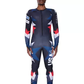 4Cento 400 Kombat SL 2023 FIS US Padded Race Suit - Navy White