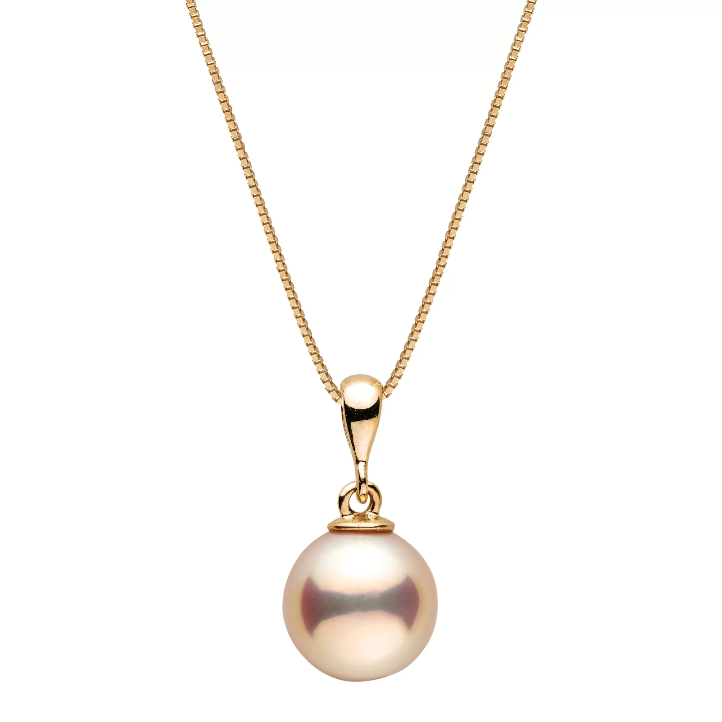 8.0-9.0 mm AAA Deep Pastel Metallic Freshwater Pearl Grace Collection Pendant