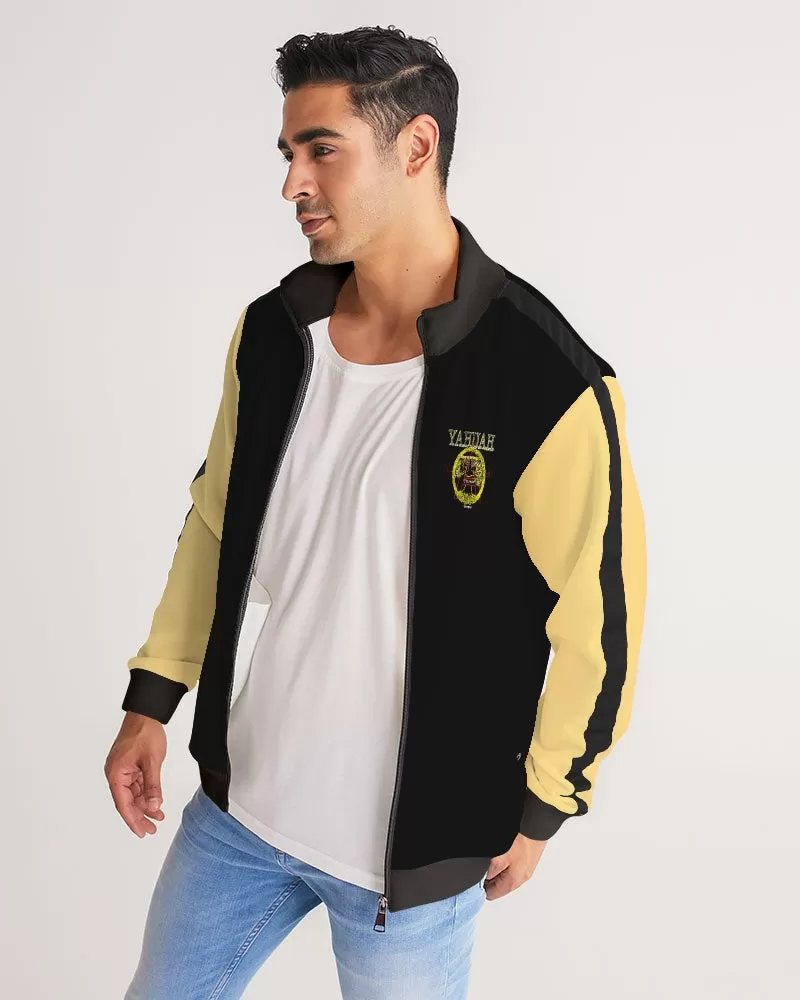 A-Team 01 Gold Men's Designer Stripe Sleeve Track Jacket