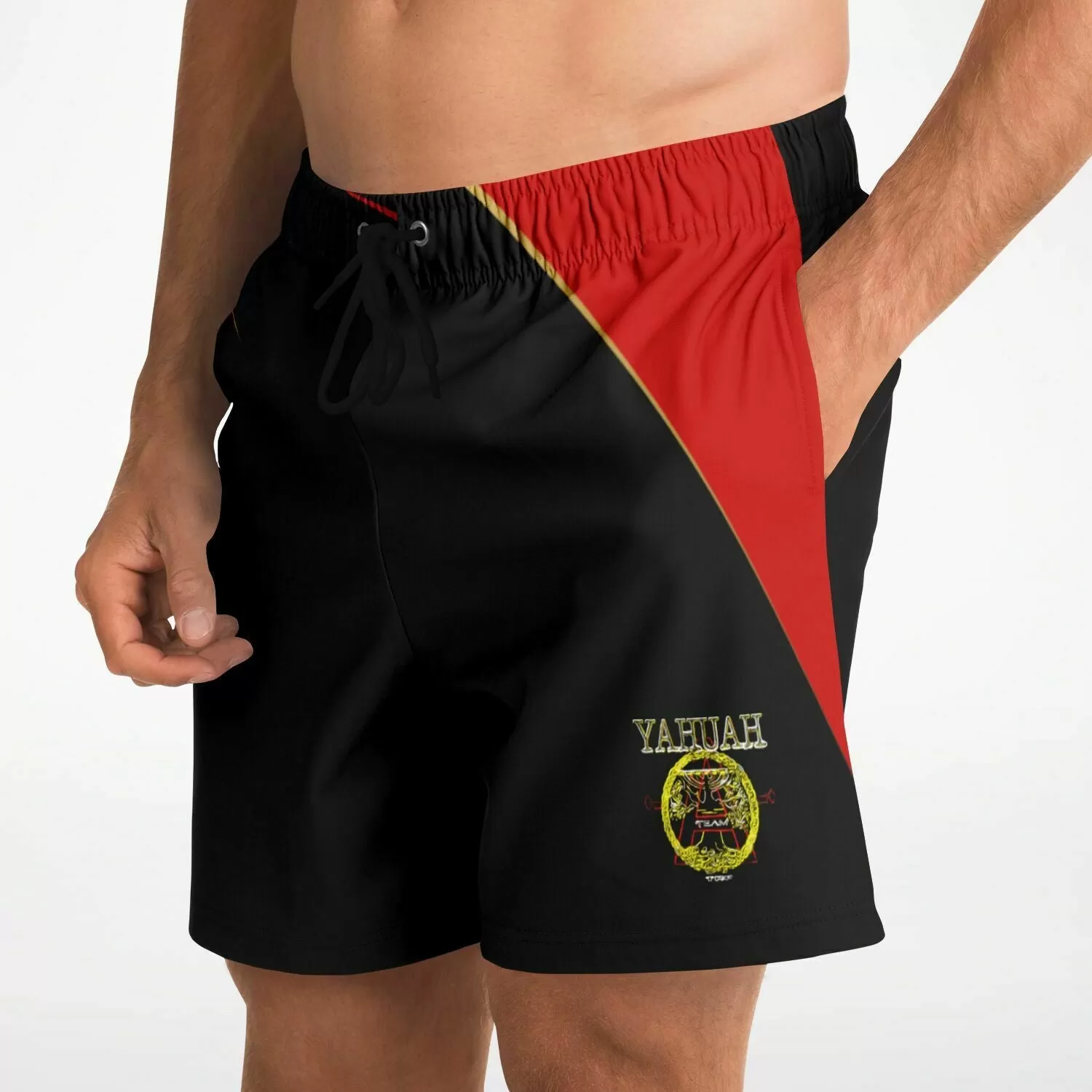 A-Team 01 Red Men's Designer Athletic Shorts