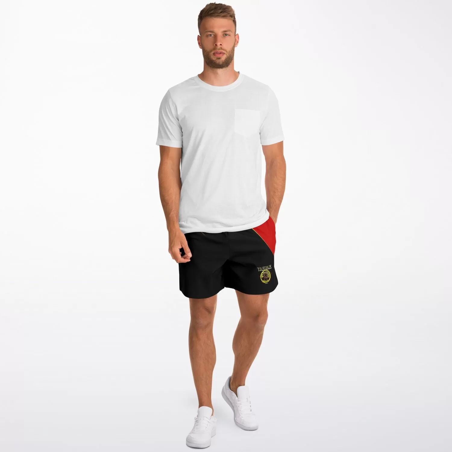 A-Team 01 Red Men's Designer Athletic Shorts