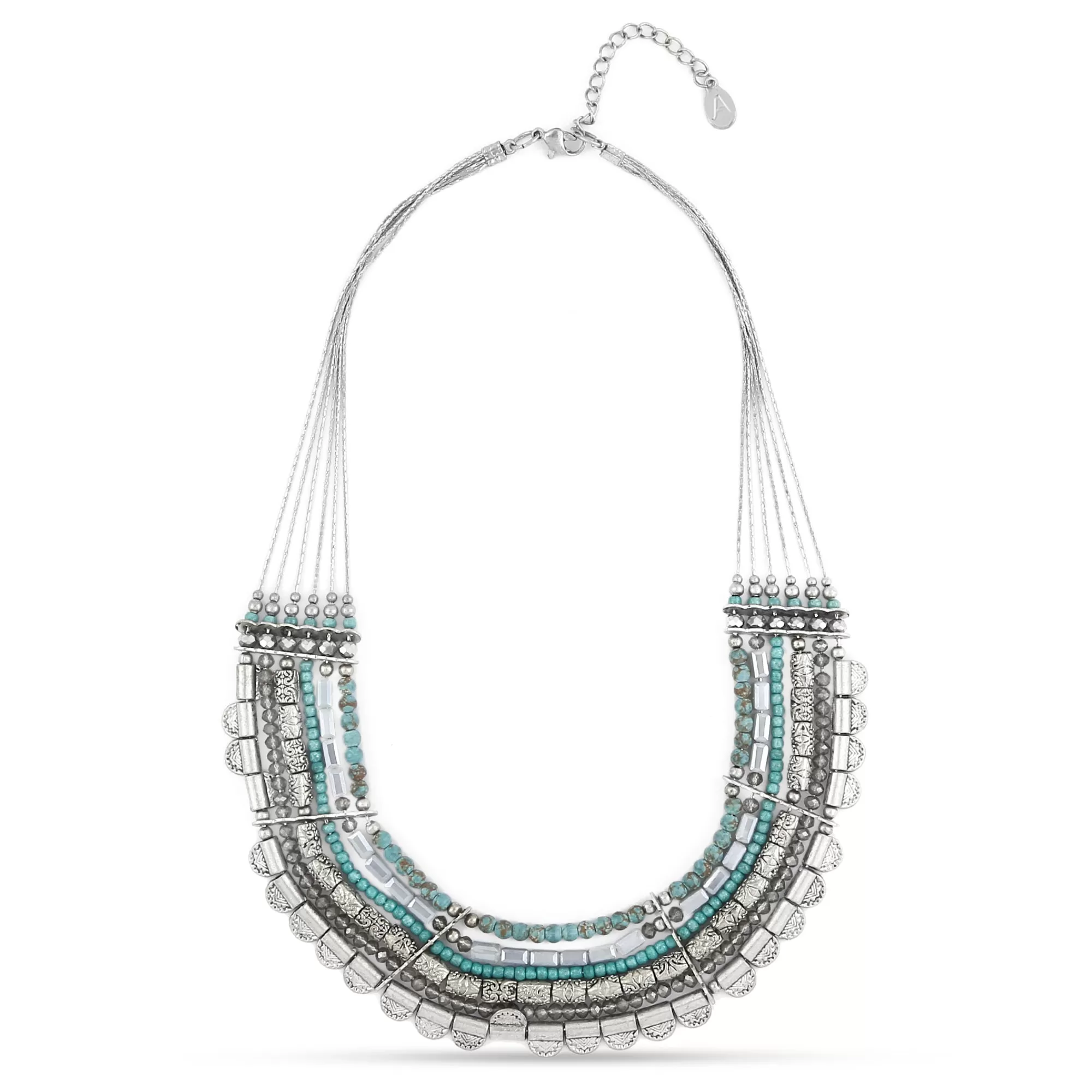 Accessorize London Women's Blue Statement Beaded Necklace