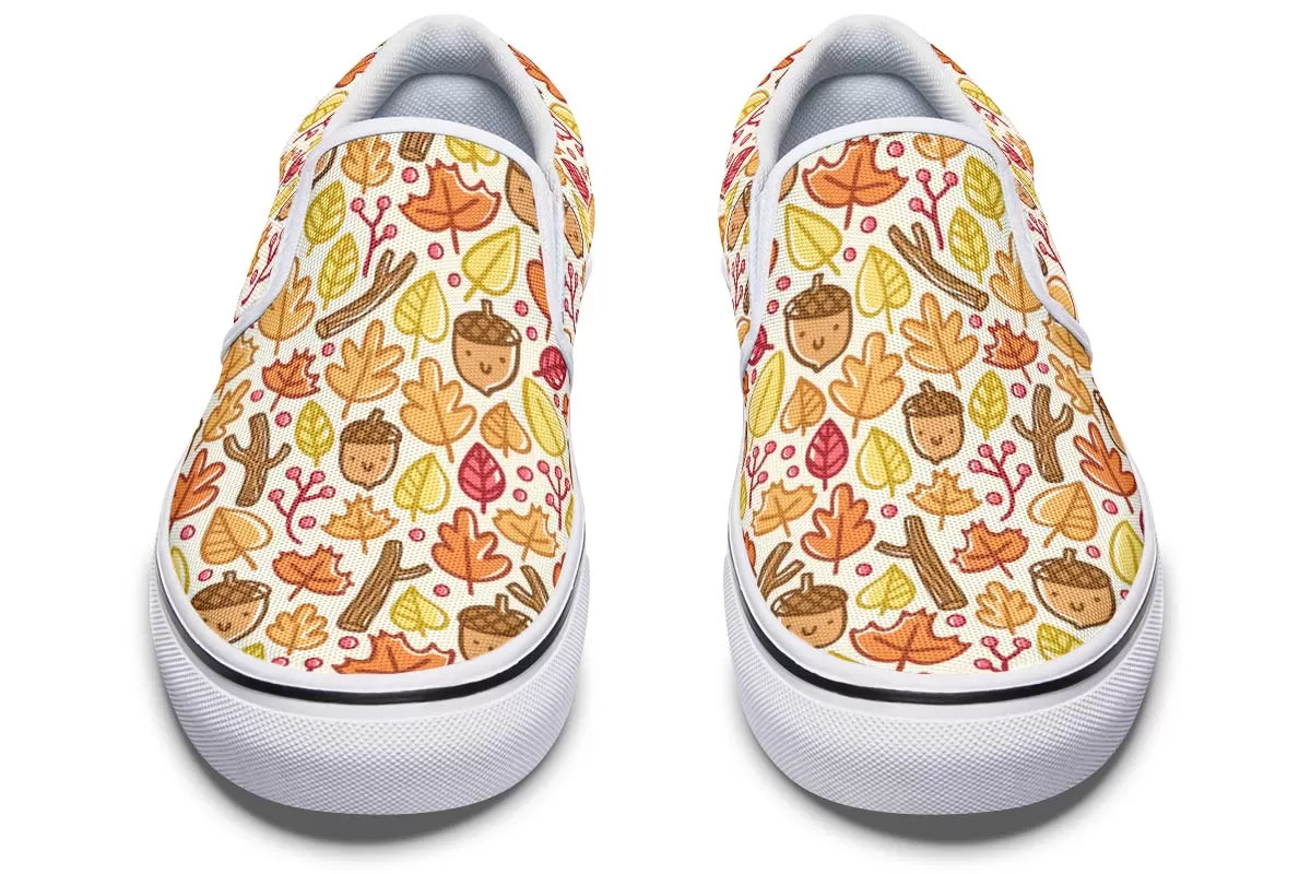 Adorable Autumn Pattern Slip-On Shoes