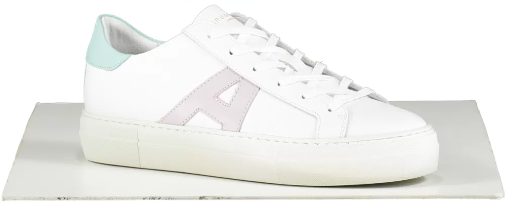 Air & Grace White / Pink / Mint Signature Leather Trainers Bnib UK 7 EU 40 👠