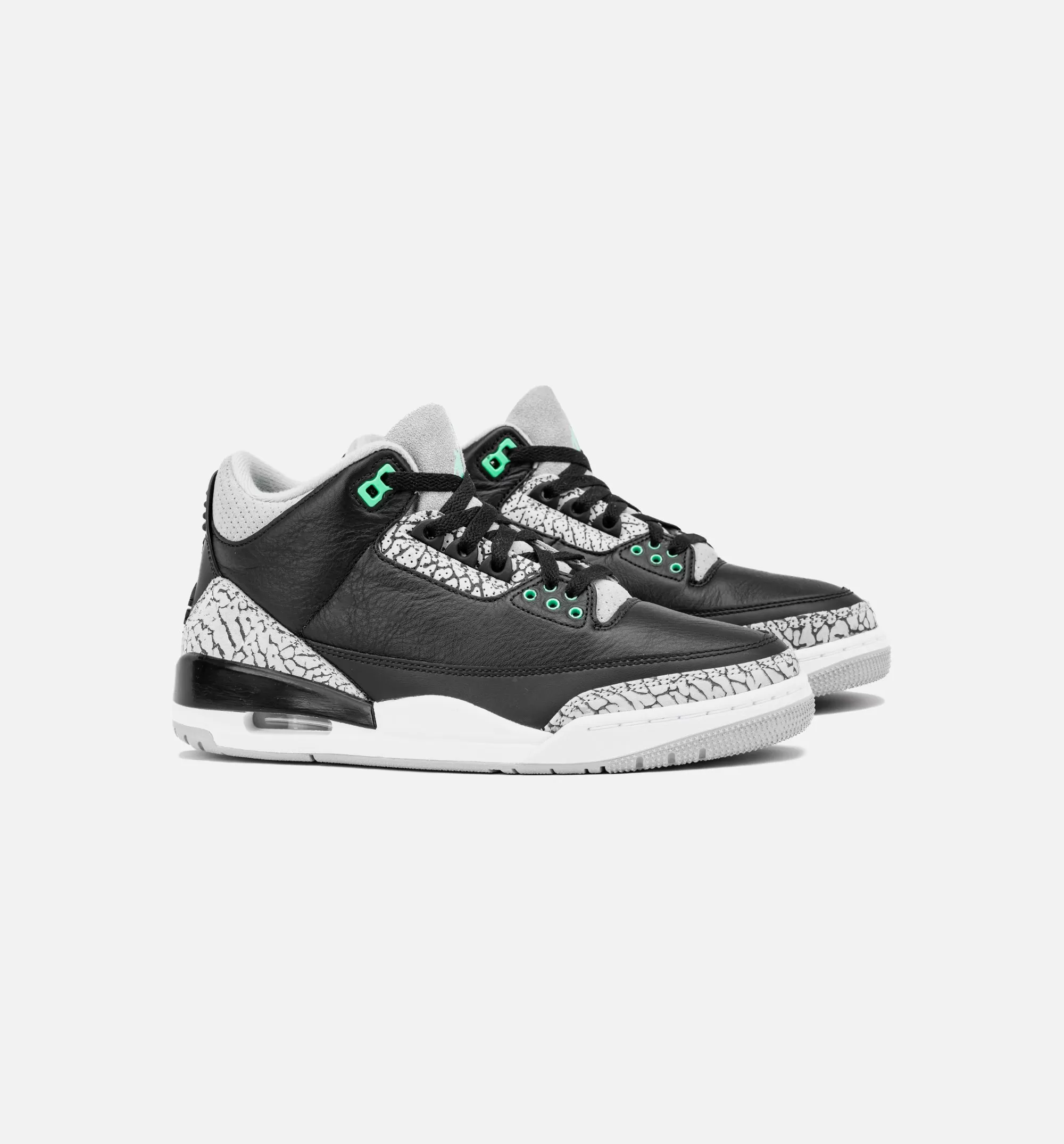 Air Jordan 3 Retro Green Glow Mens Lifestyle Shoe - Black/Green Glow/Wolf Grey/White