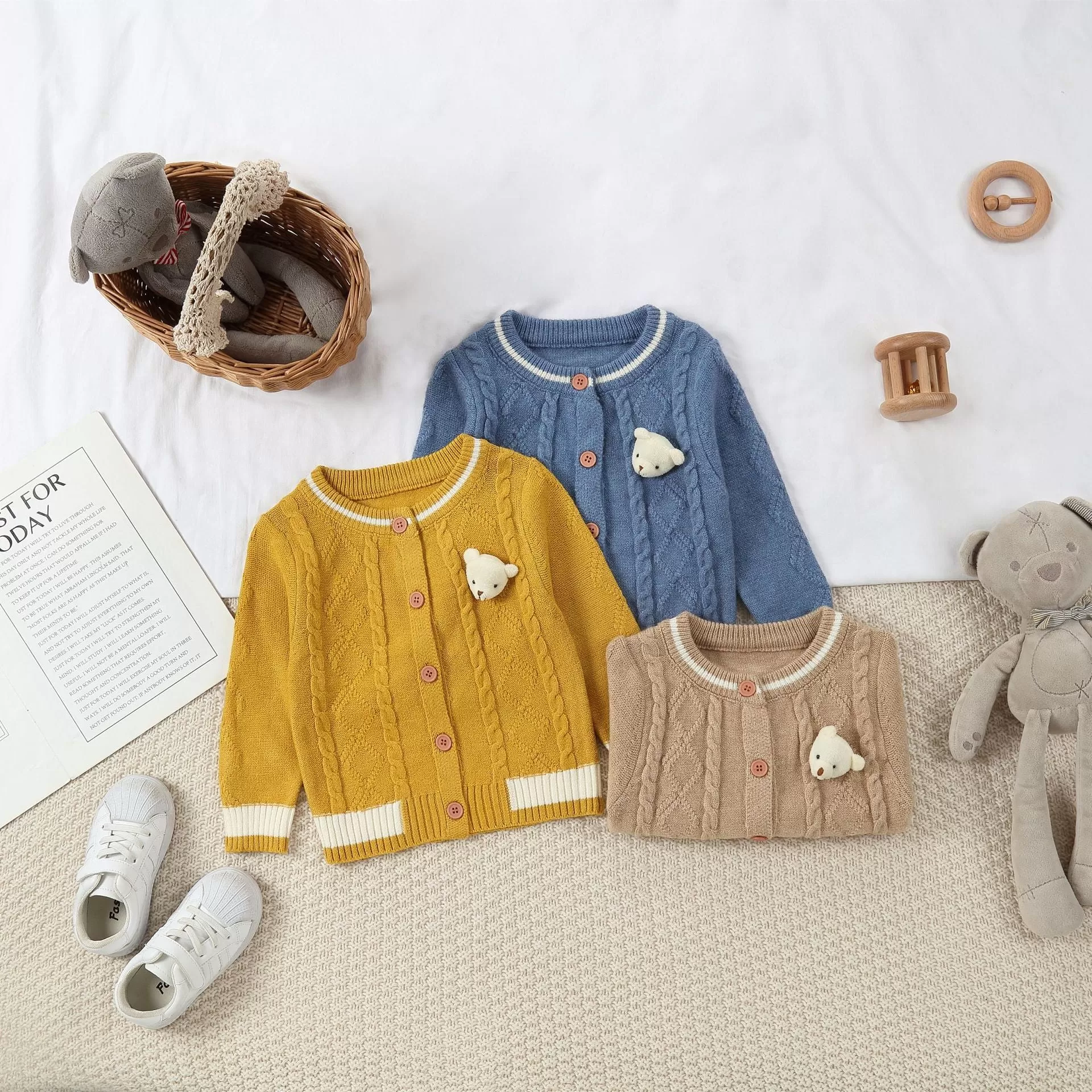 Baby Kid Girls Solid Color Cardigan Wholesale 231130103