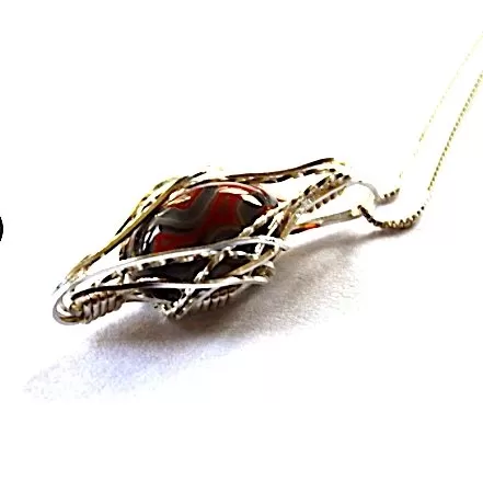 Black and Red Fairburn Agate Pendant