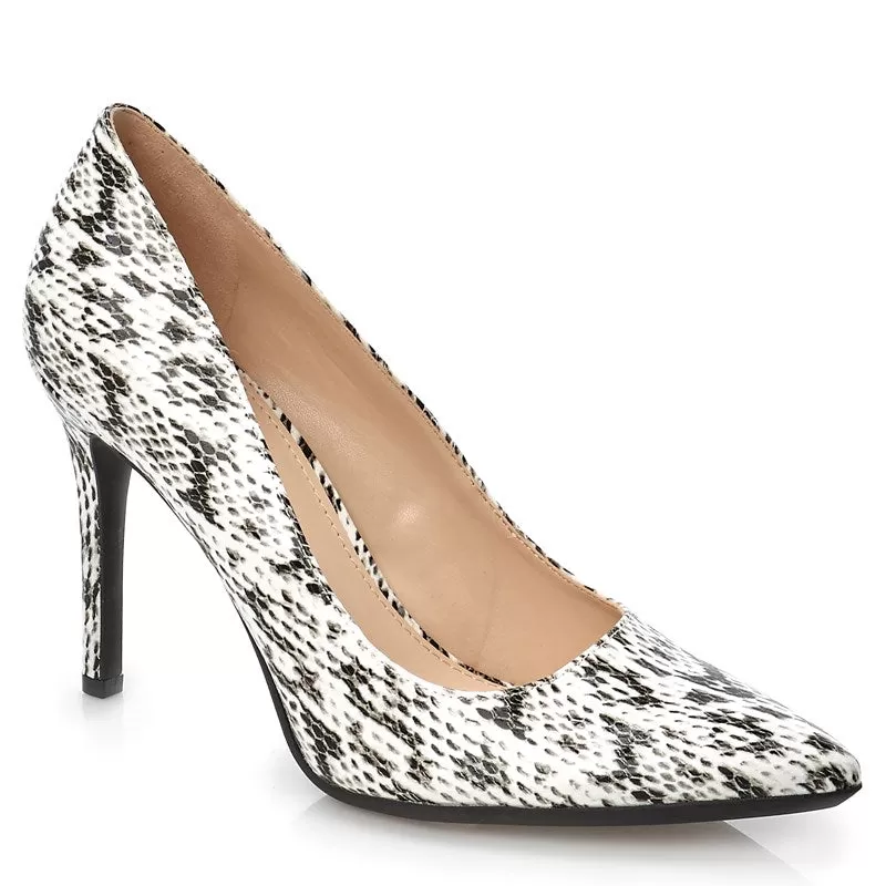 Black and white Animal Print Heel.