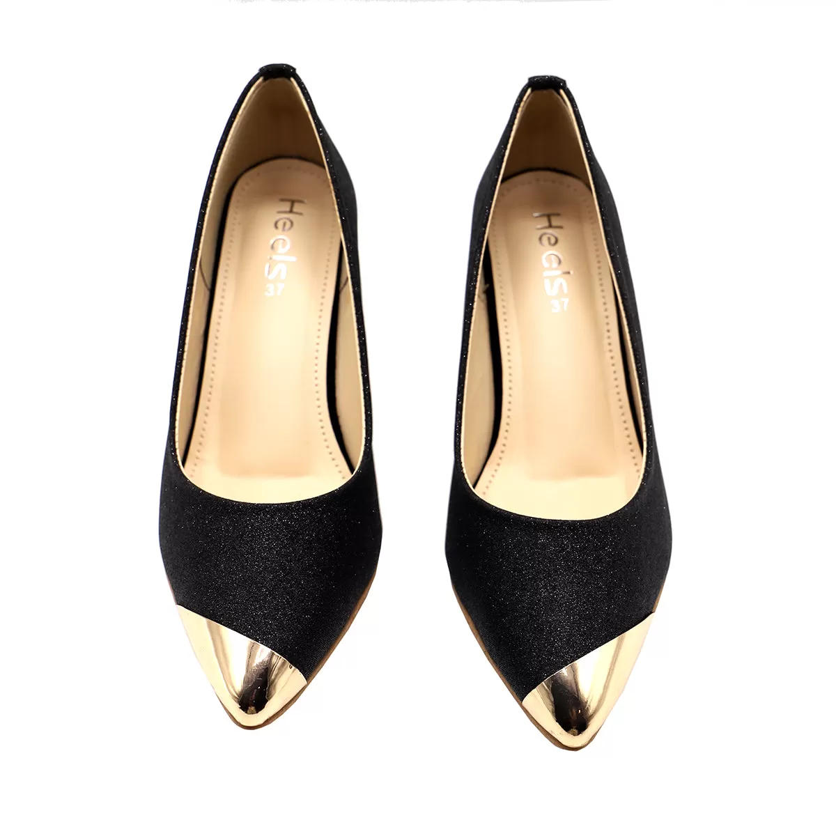 Black Fancy Court Shoes 087067