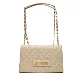 Borsa Donna a Spalla e Tracolla LOVE MOSCHINO linea Lettering Logo Avorio