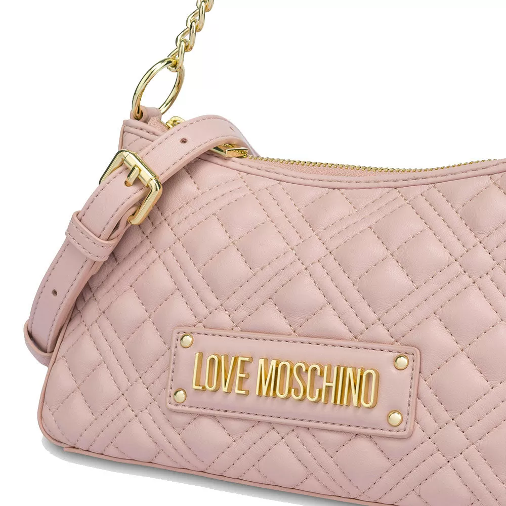 Borsa Donna Hobo a Spalla LOVE MOSCHINO linea Shiny Quilted color Cipria JC4135