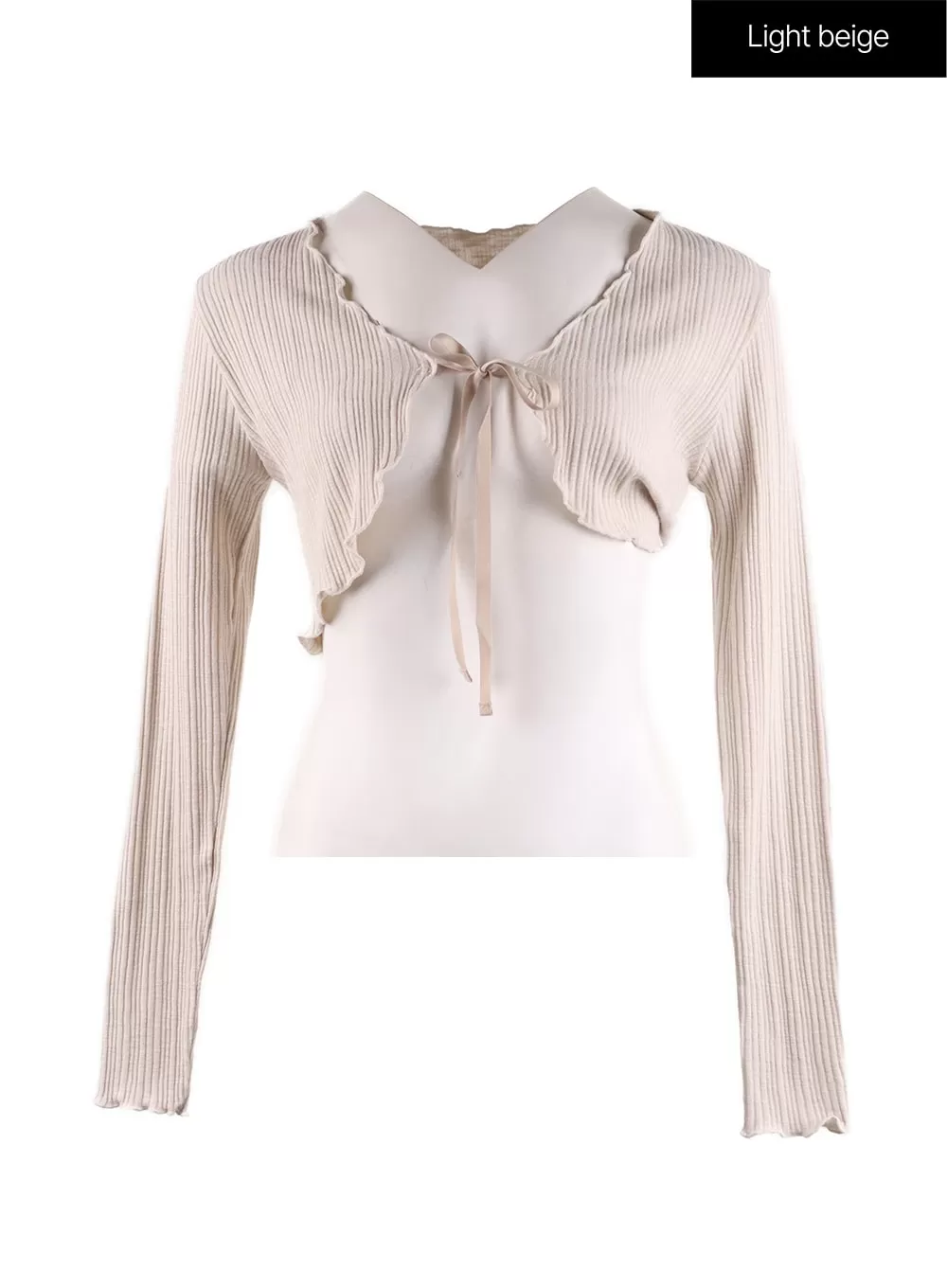 Bowknot Drawstring Bolero Top IF408