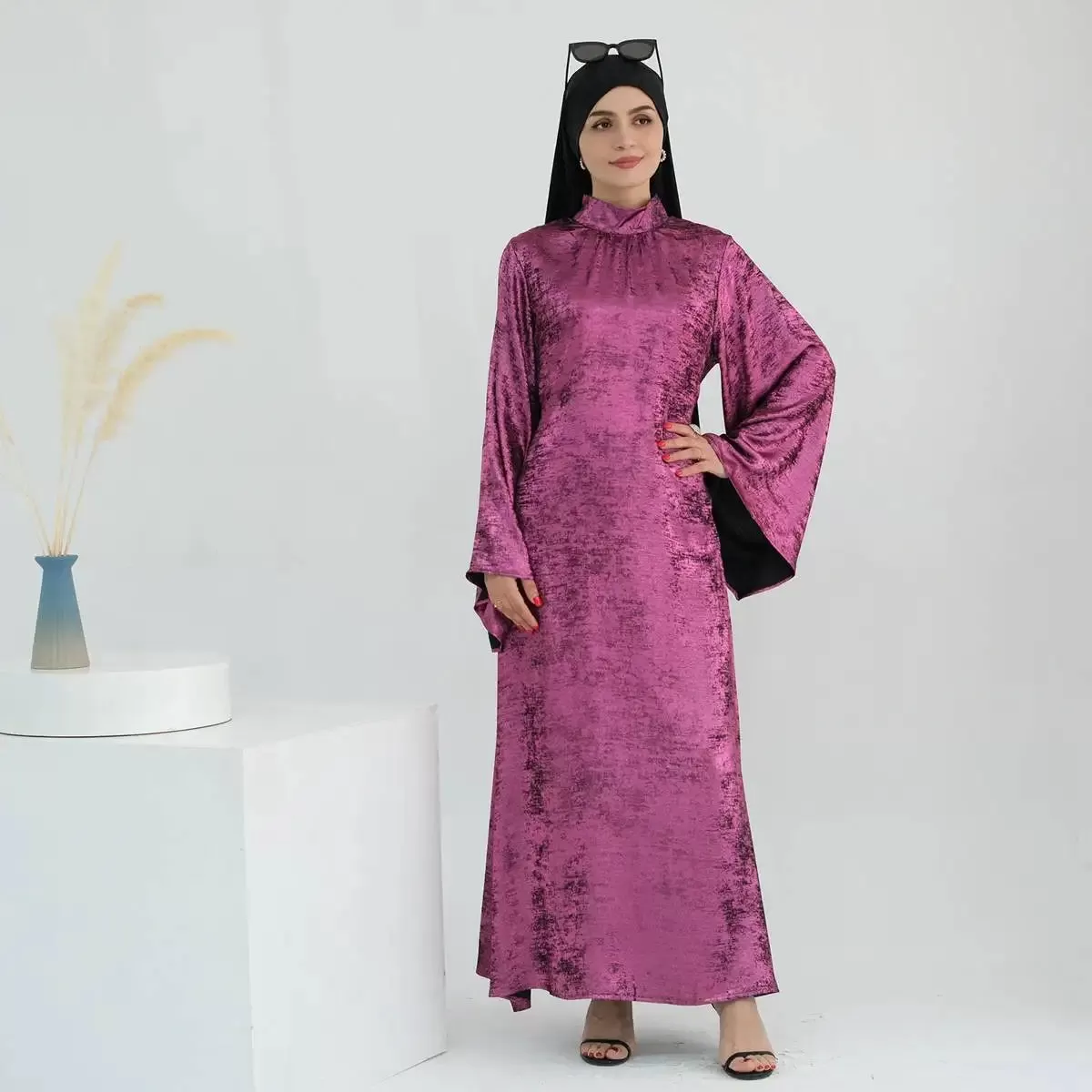 Bronzing Gleam Muslim Women Abaya Dress