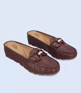 BW8288-MAROON-Women Comfort Mules