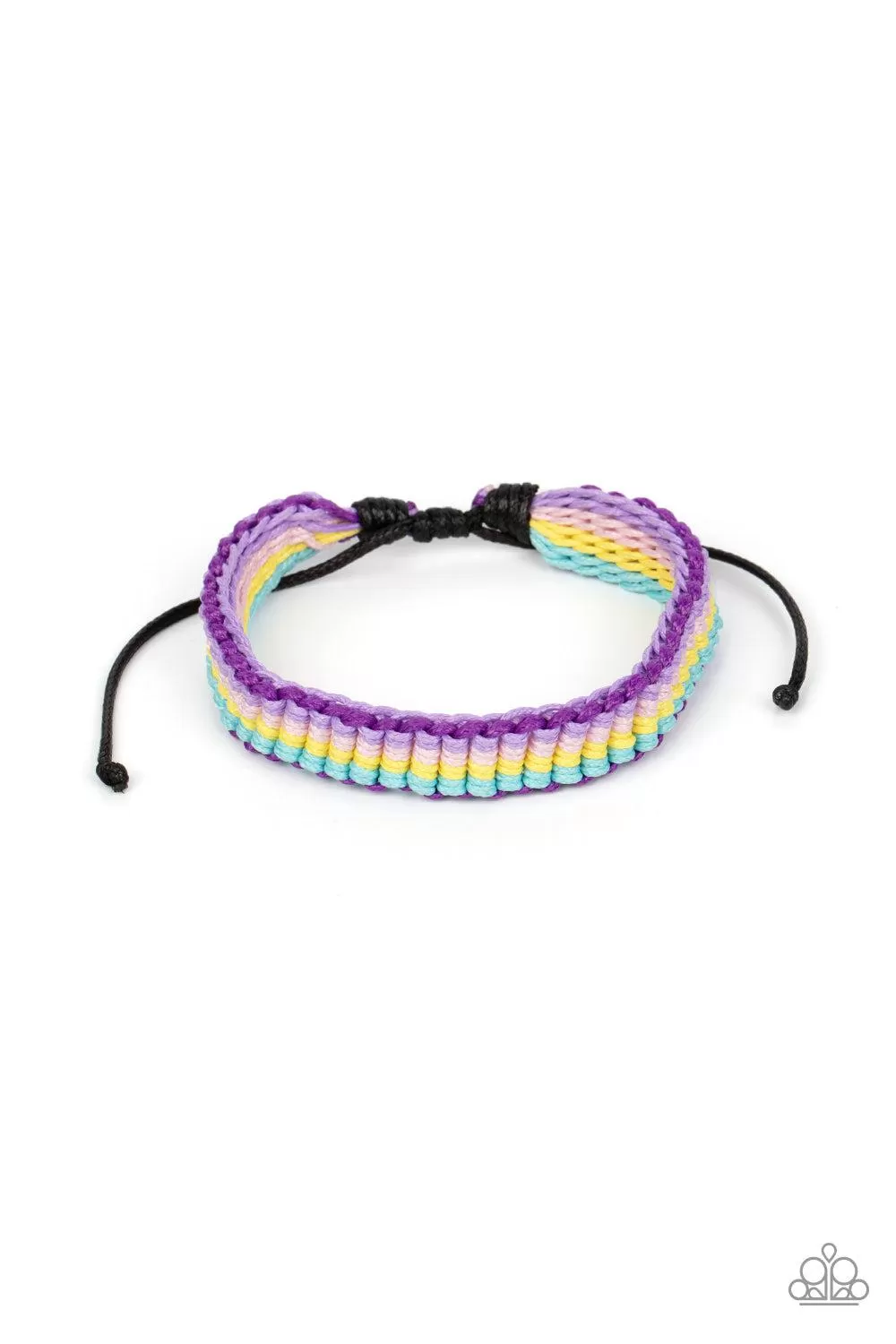 Campfire Craft Multi Purple & Blue Urban Slide Bracelet - Paparazzi Accessories