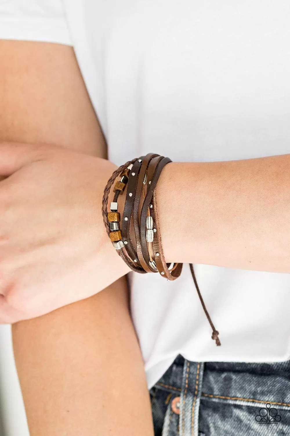 Carefree Camper Brown Urban Bracelet - Paparazzi Accessories