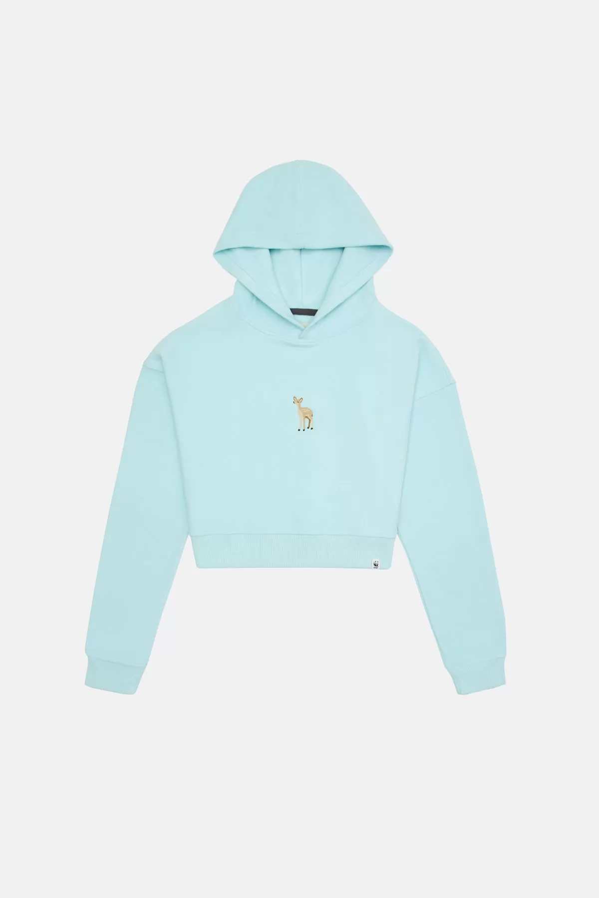 Ceylan Super Soft Crop Hoodie - Mint Mavi