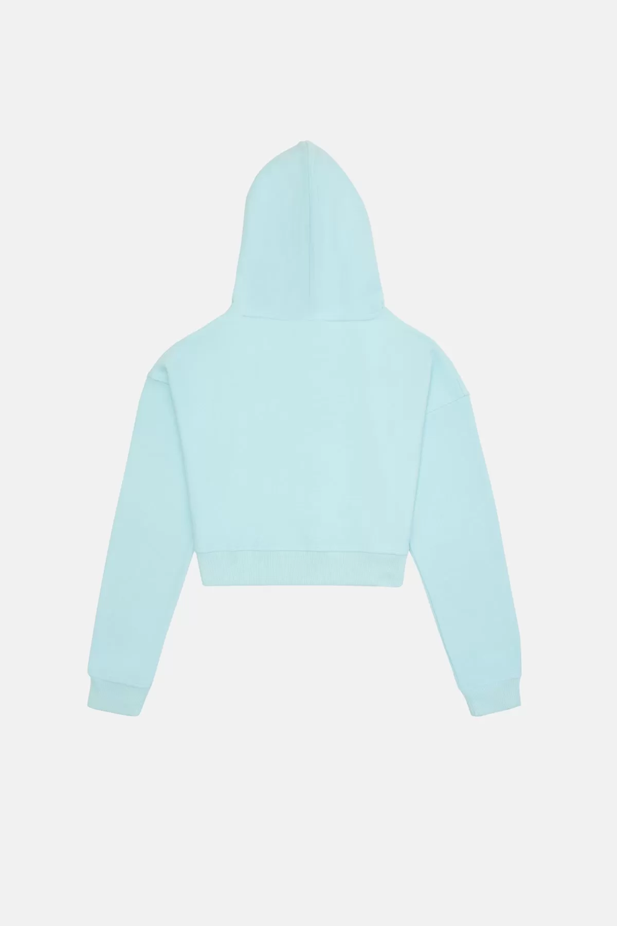 Ceylan Super Soft Crop Hoodie - Mint Mavi