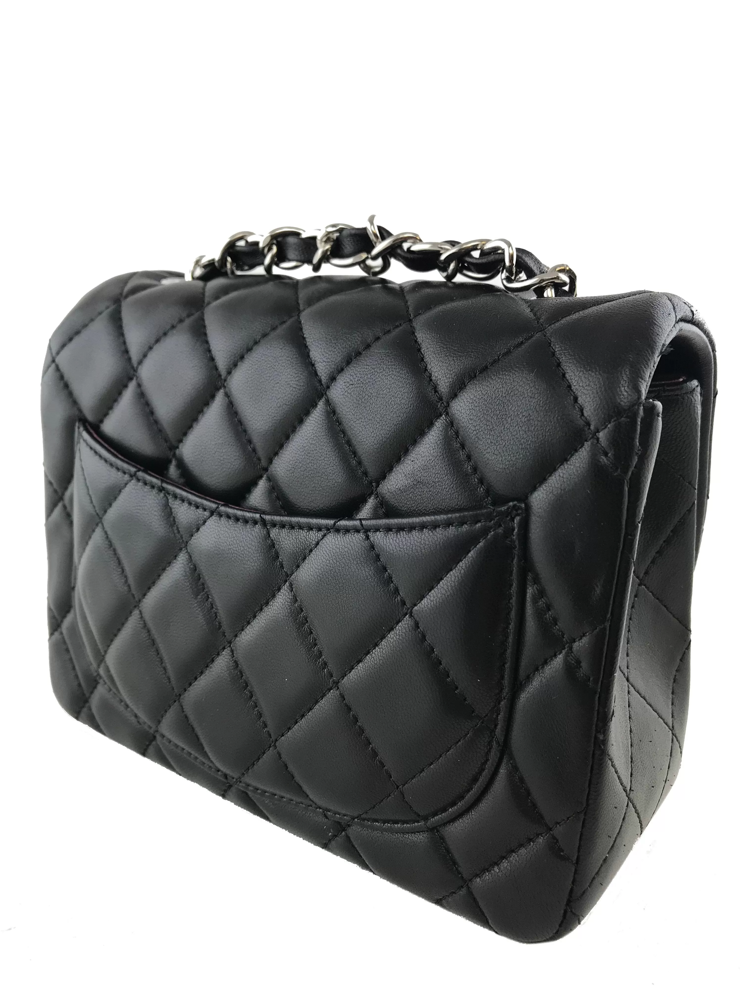 Chanel Quilted Lambskin Mini Square Flap Bag