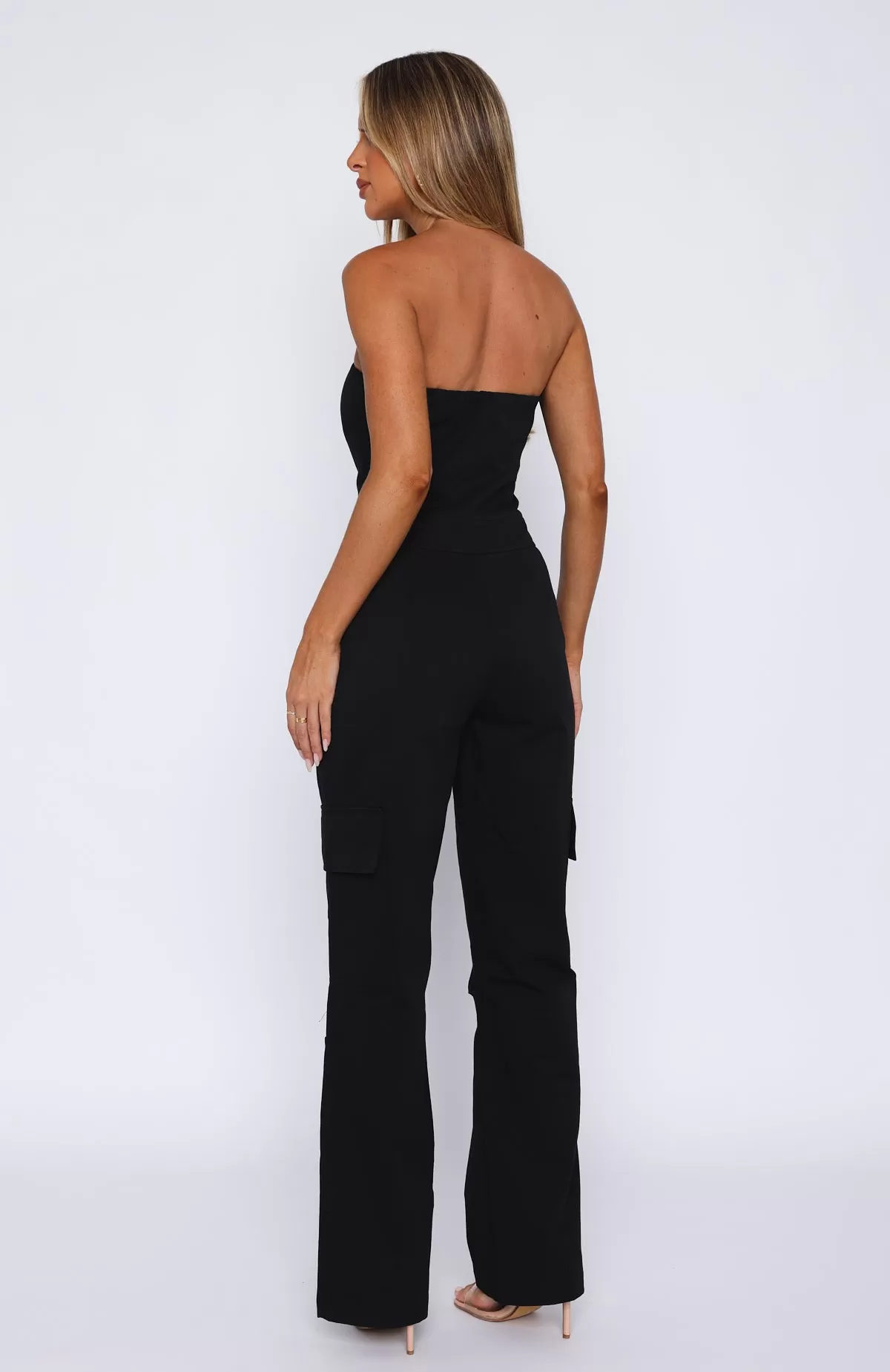 Chasing Dreams Strapless Jumpsuit Black