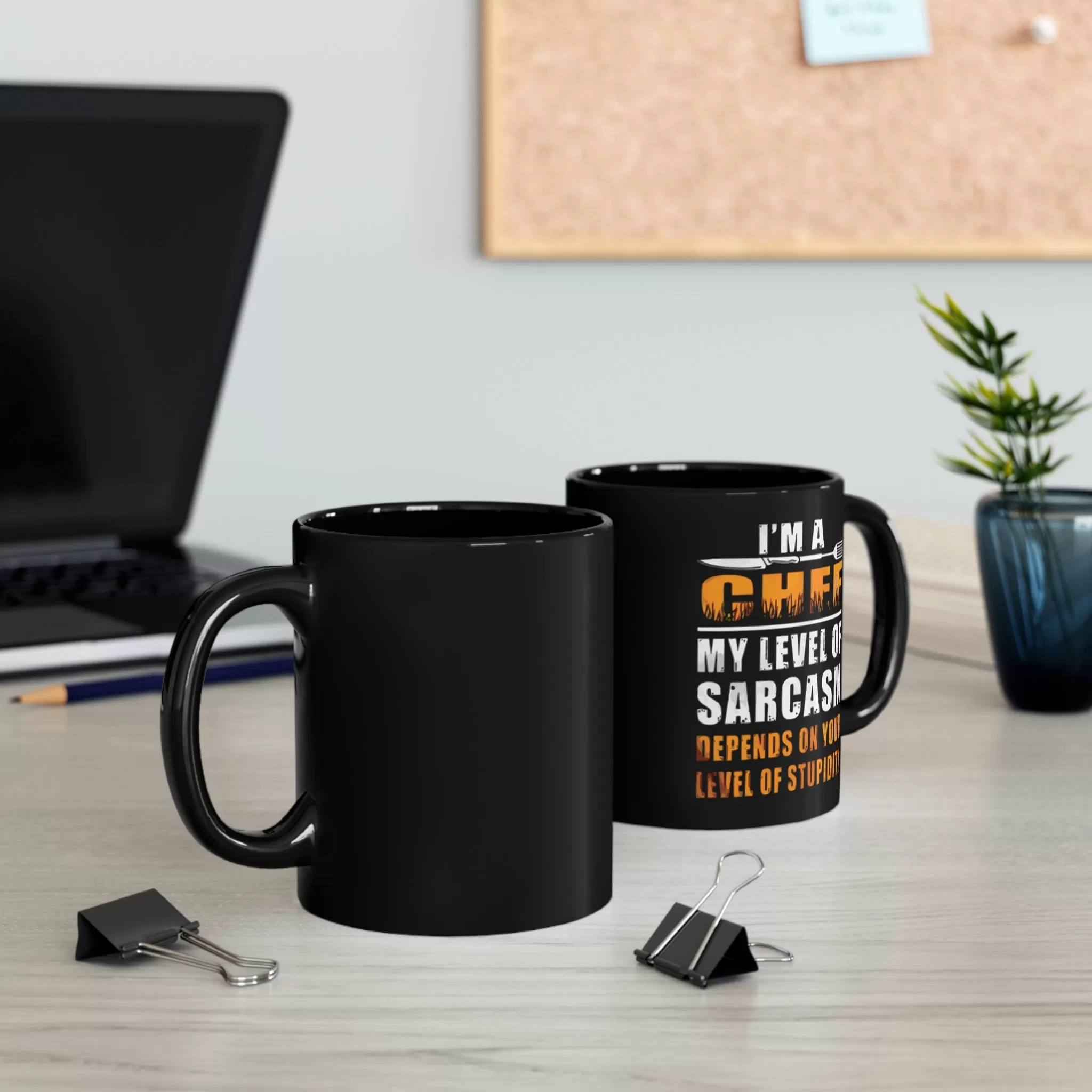 Chef Black Mug Design