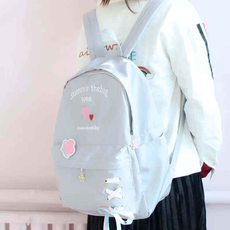 CHIC LOVE LETTER EMBROIDERY BACKPACK BY50705