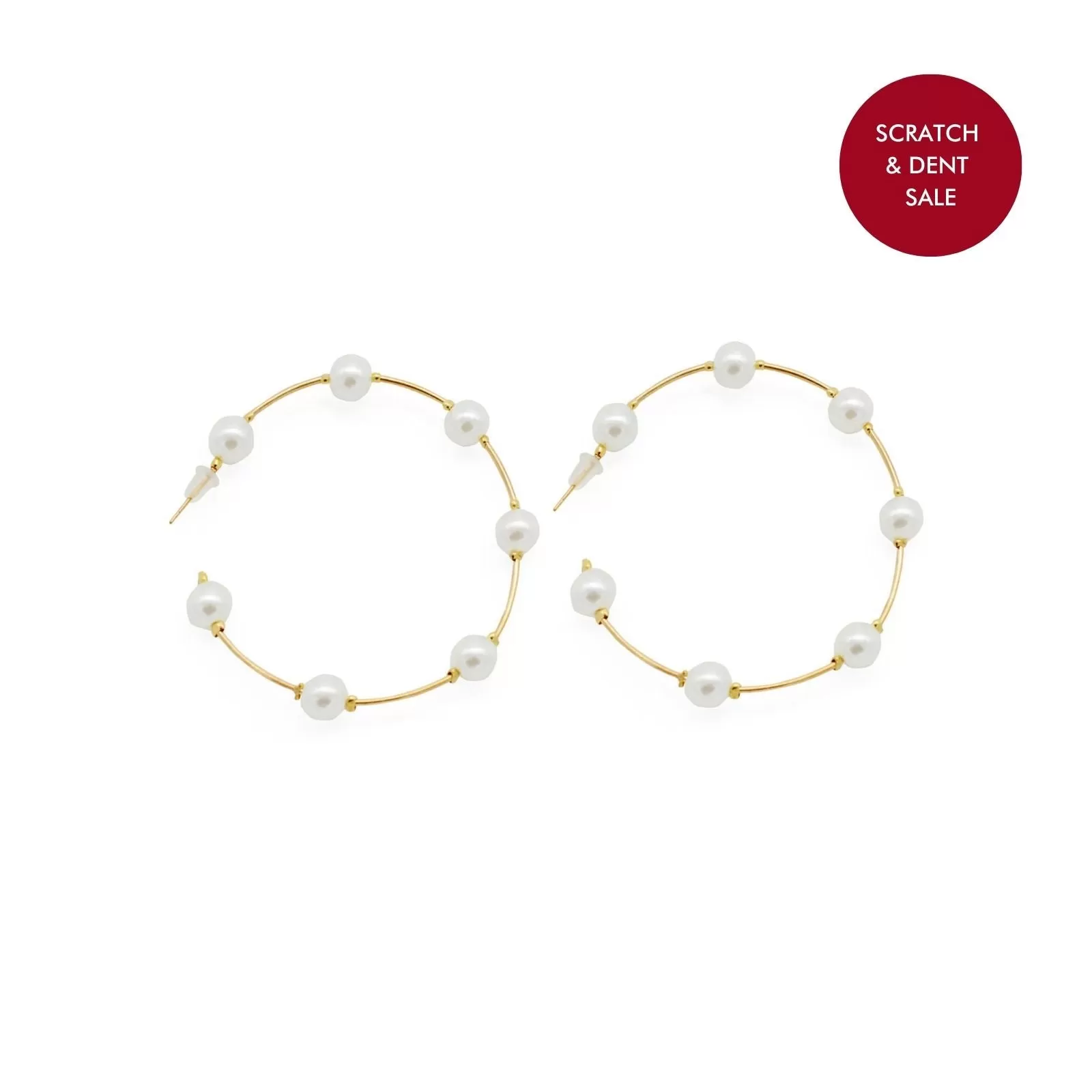 Chic Pearls Hoop Earrings - Sample