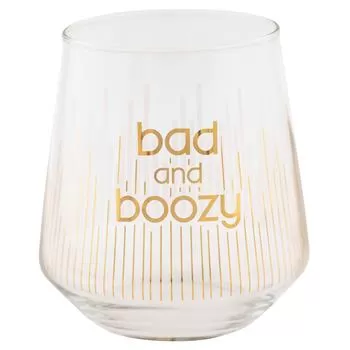 CHIC STEMLESS WINE GLASS BAD AND BOOZY