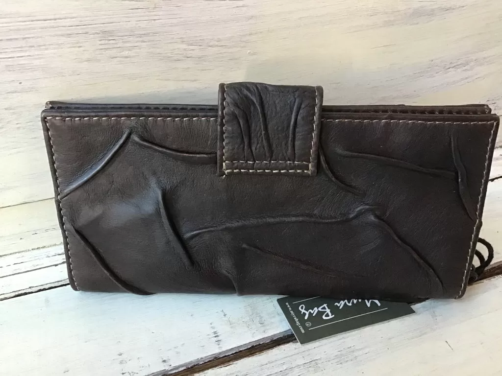 Chocolate Leather Flap Wallet