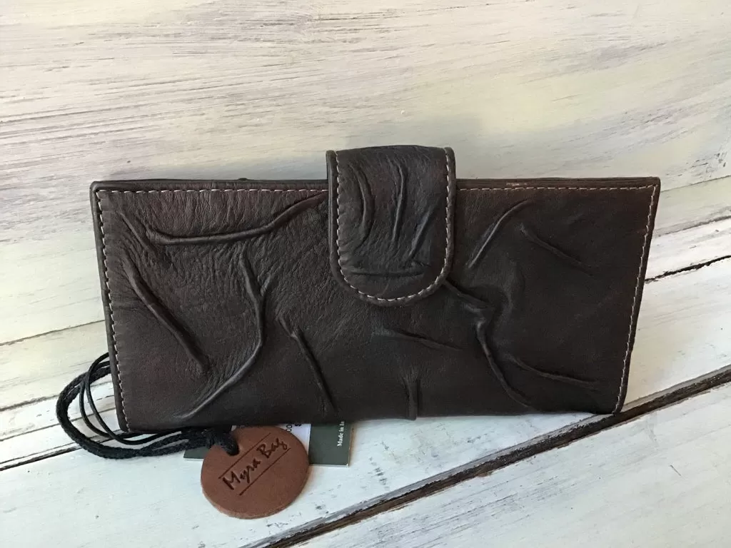 Chocolate Leather Flap Wallet