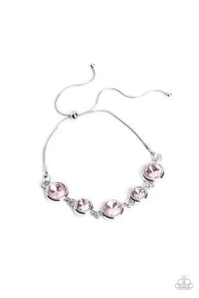 Classically Cultivated Pink Rhinestone Bracelet - Paparazzi Accessories