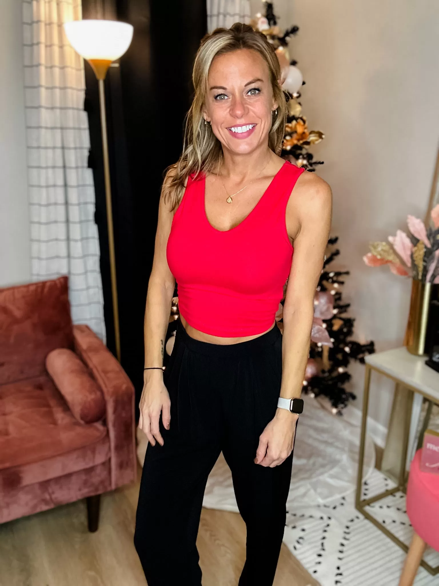 Cropped V-Neck Cami