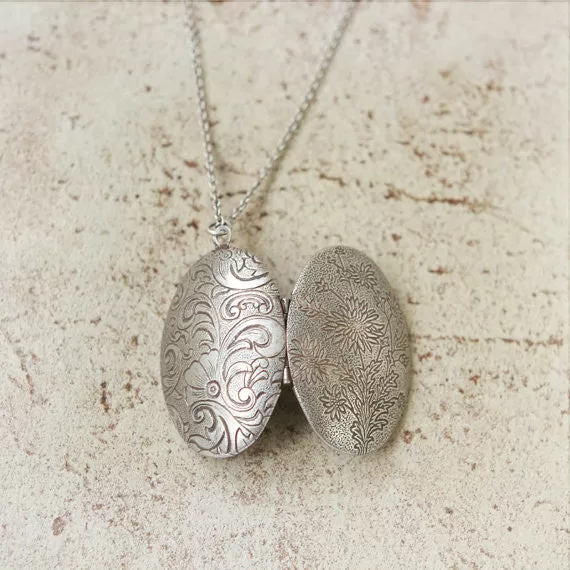 Dandelion locket necklace