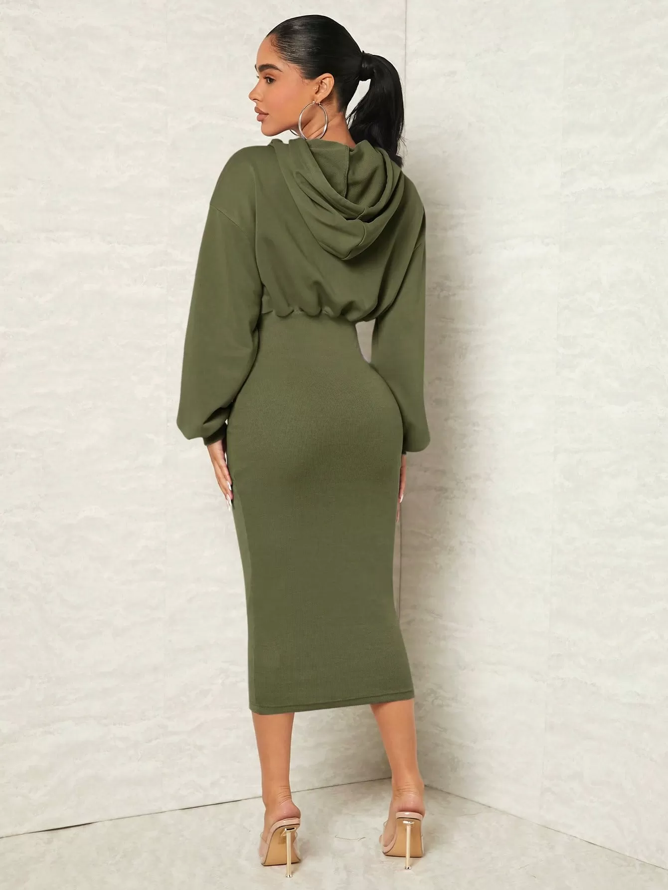 Drawstring Hoodie Dress