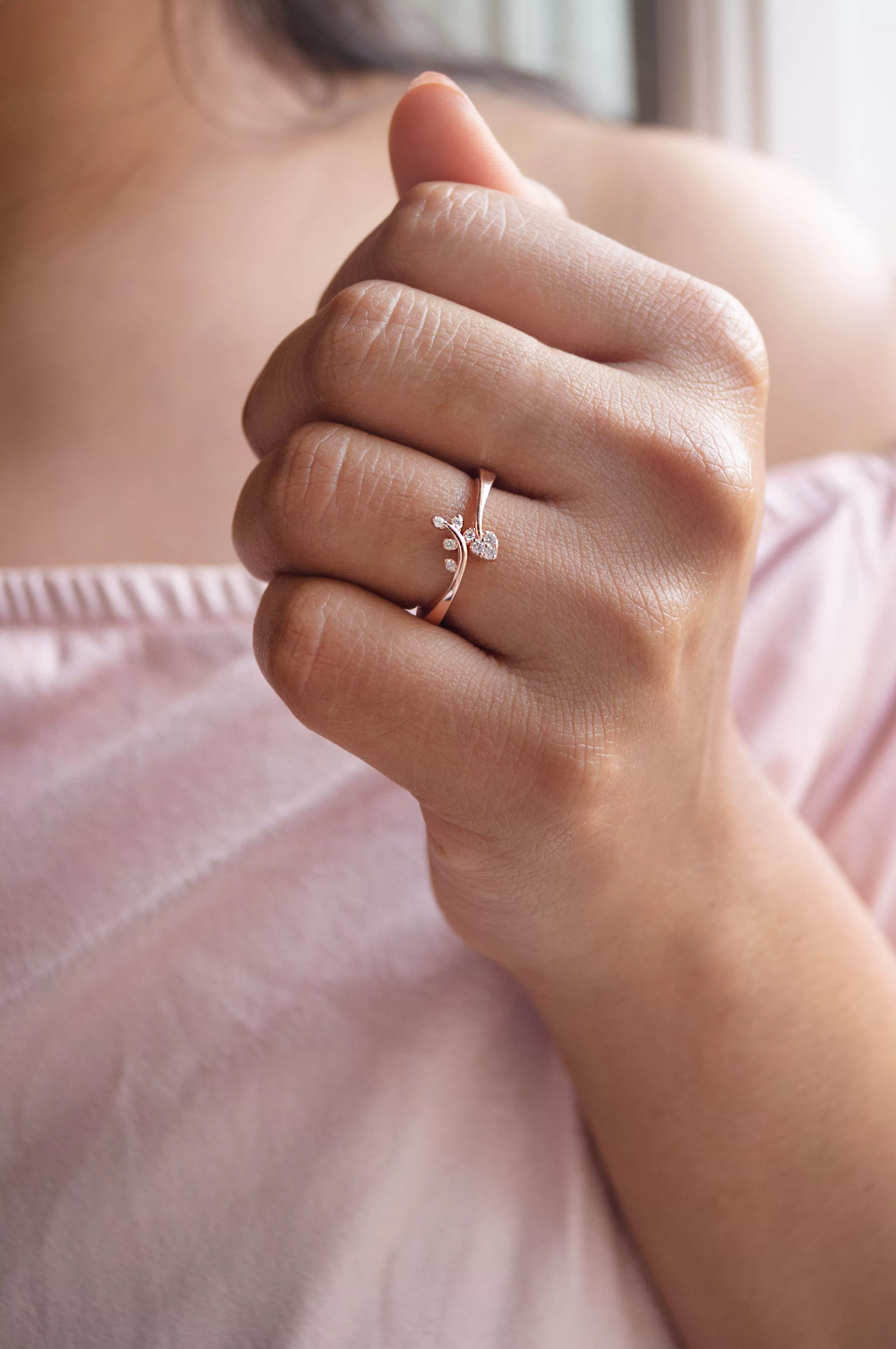 Elegant Fern Sterling Silver Ring