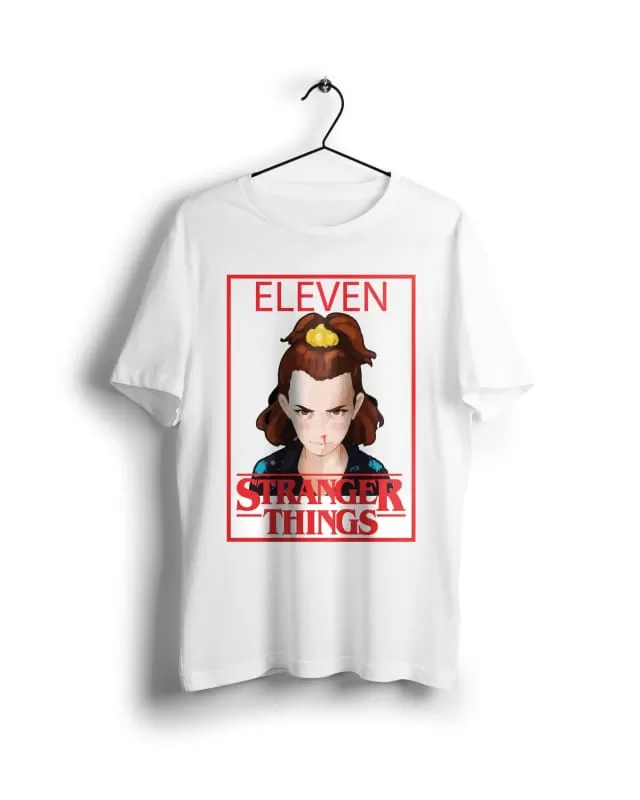 Eleven Stranger Things - Digital Graphics Basic T-shirt White