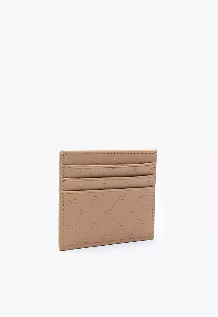 Embossed Monogram Card Wallet