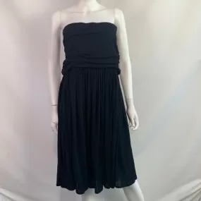 Escada black cinched top strapless dress