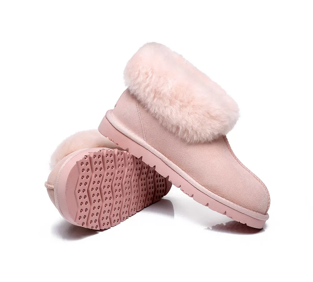 EVERAU Mallow Sheepskin Ankle Slipper