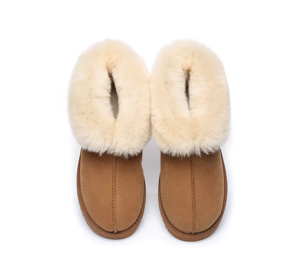 EVERAU Mallow Sheepskin Ankle Slipper