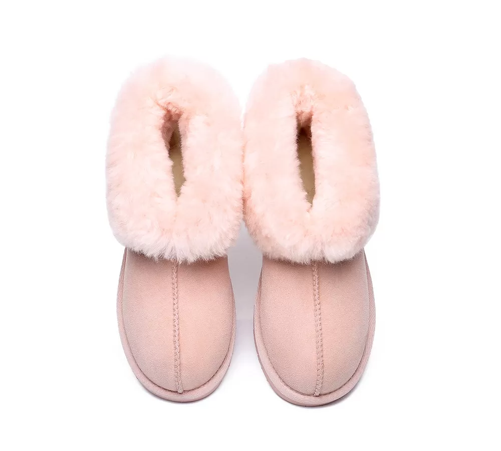 EVERAU Mallow Sheepskin Ankle Slipper