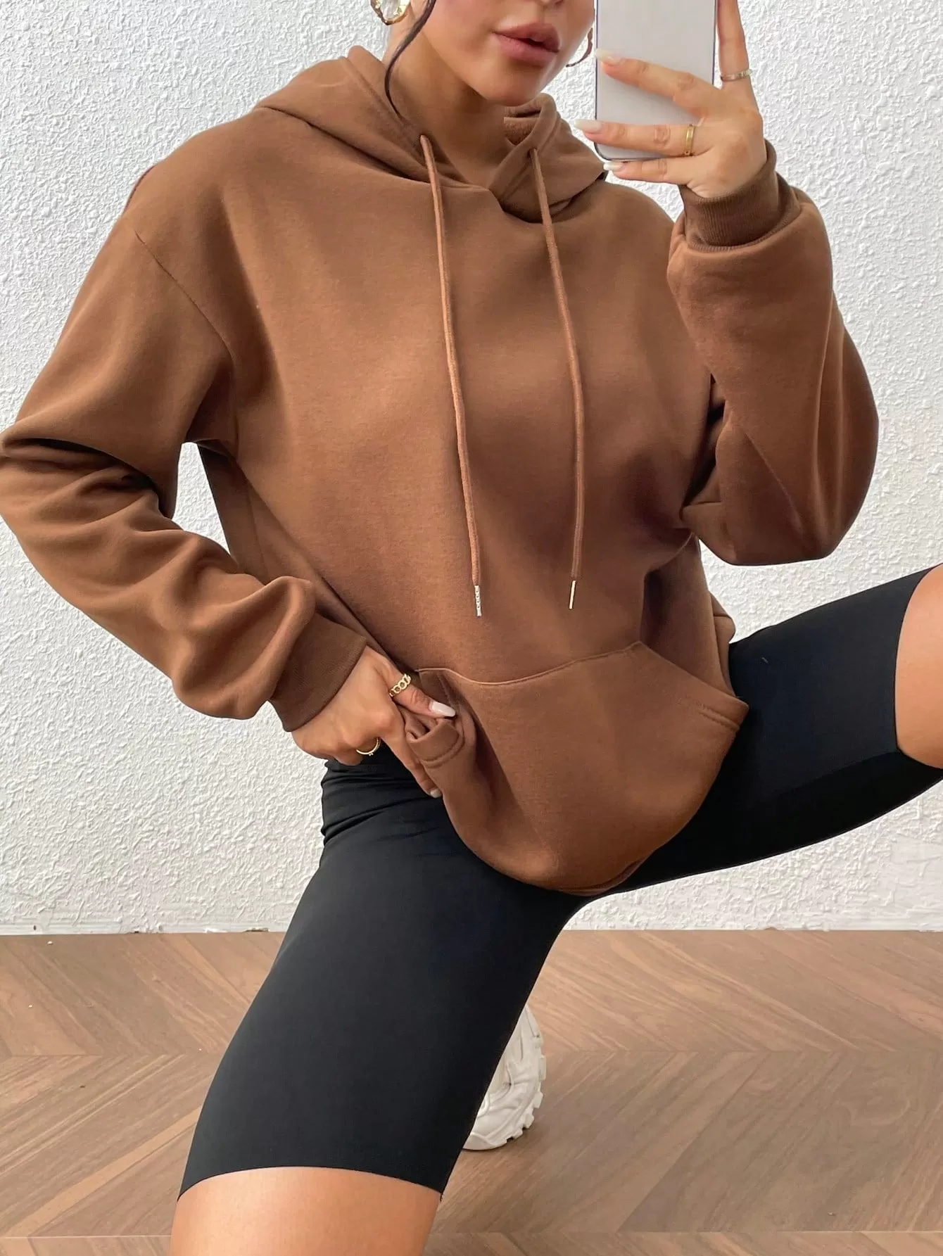 Front Pocket Drawstring Hoodie