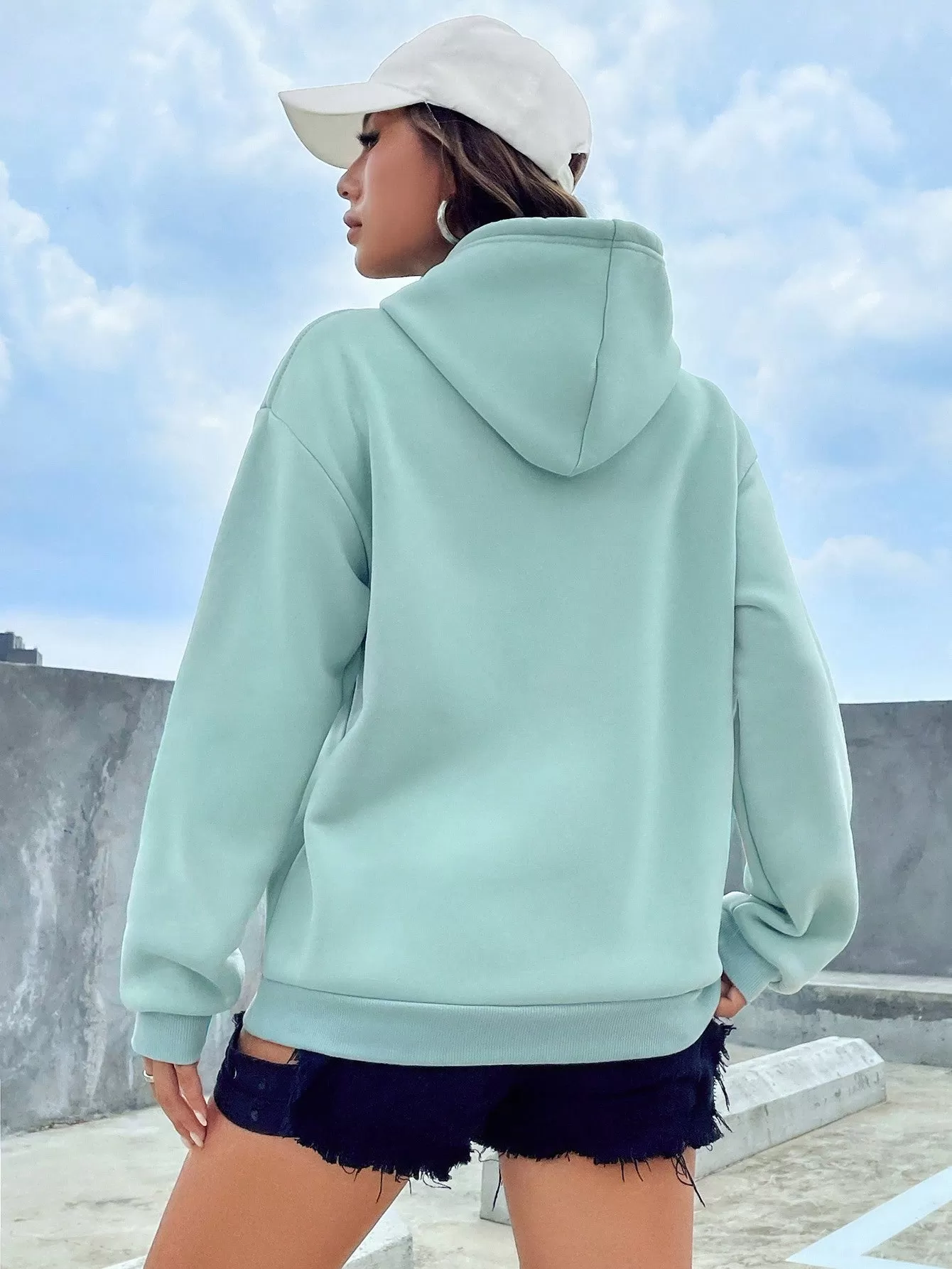 Front Pocket Drawstring Hoodie