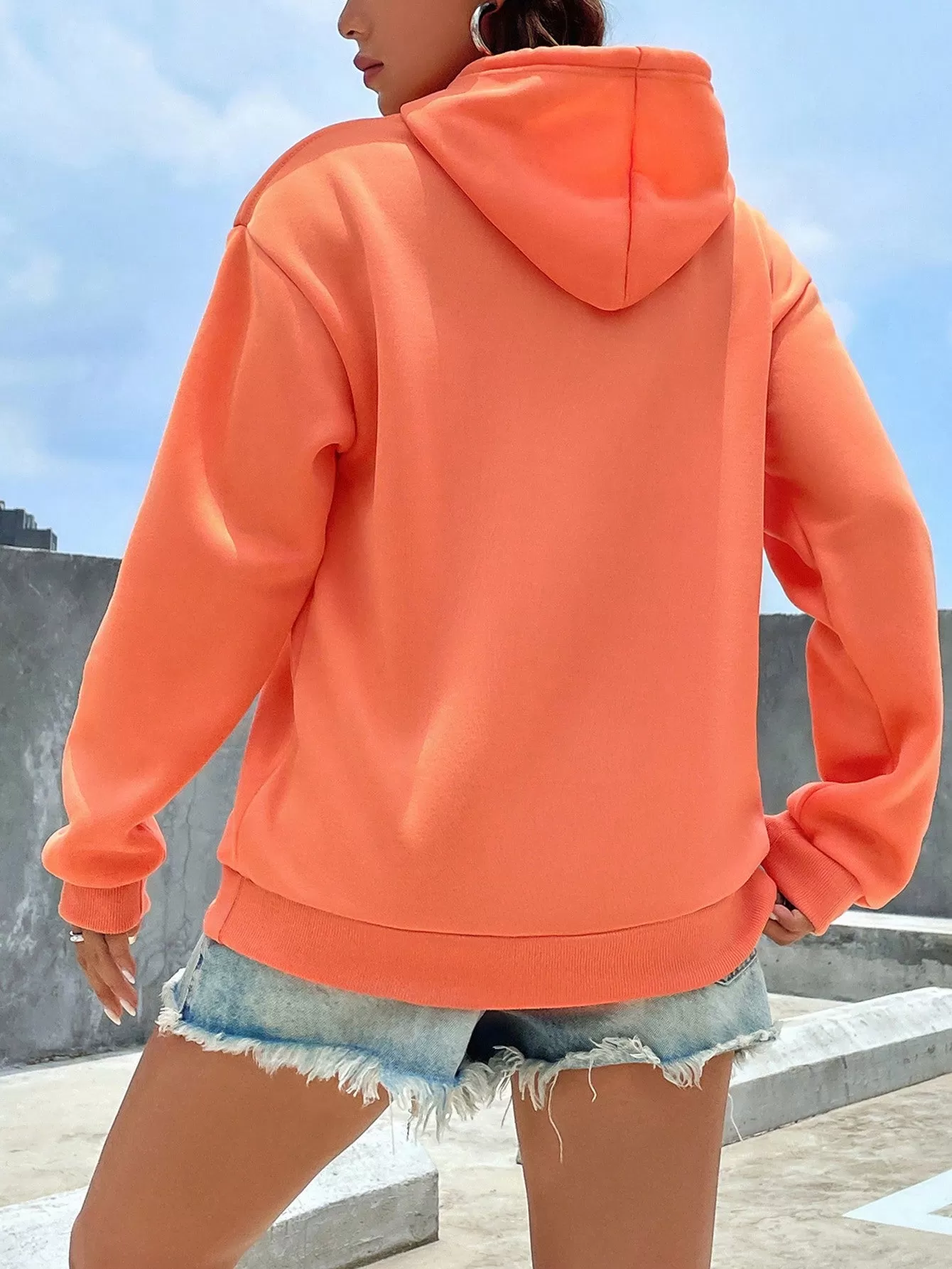 Front Pocket Drawstring Hoodie